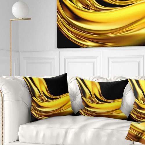 Throw Pillows| Designart 18-in x 18-in Yellow Polyester Indoor Decorative Pillow - NS17035