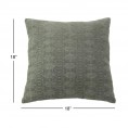 Throw Pillows| Grayson Lane 18-in x 18-in Green Cotton Indoor Decorative Pillow - MU63509