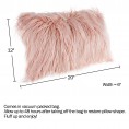 Throw Pillows| Hastings Home Pillows 12-in x 20-in Pink Polyester and Polyacrylic Indoor Decorative Pillow - HX67521