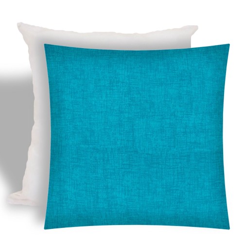 Throw Pillows| Joita 17-in x 17-in Aqua, Blue Polyester Indoor Decorative Pillow - QJ42470