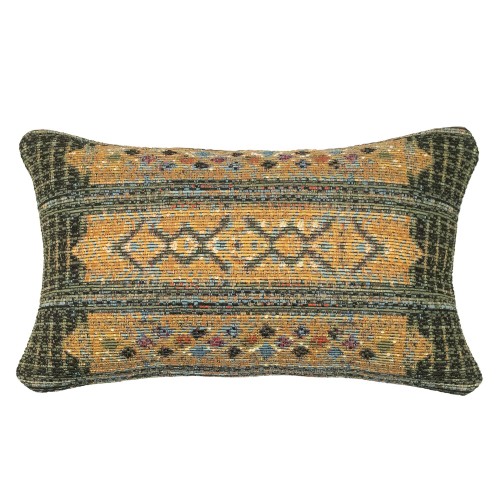 Throw Pillows| Liora Manne Marina 12-in x 18-in Green Tribal Stripe Indoor Decorative Pillow - ZE27089