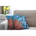 Throw Pillows| Liora Manne Marina 18-in x 18-in Ocean Coral Indoor Decorative Pillow - HJ12114