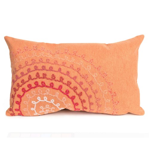 Throw Pillows| Liora Manne Visions II 12-in x 20-in Coral Ombre Threads Indoor Decorative Pillow - QW31585