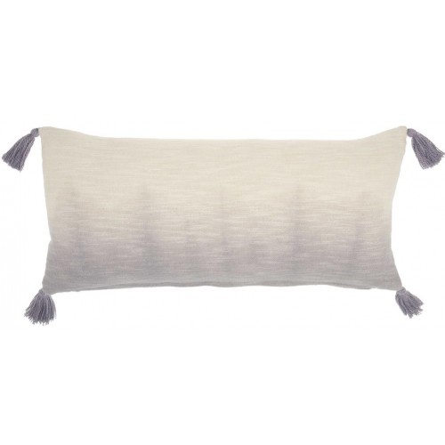 Throw Pillows| Mina Victory Lifestyles 14-in x 30-in Gray 100% Cotton Indoor Decorative Pillow - AR21063