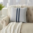 Throw Pillows| Mina Victory Lifestyles 18-in x 18-in Blue 100% Cotton Indoor Decorative Pillow - AG67905