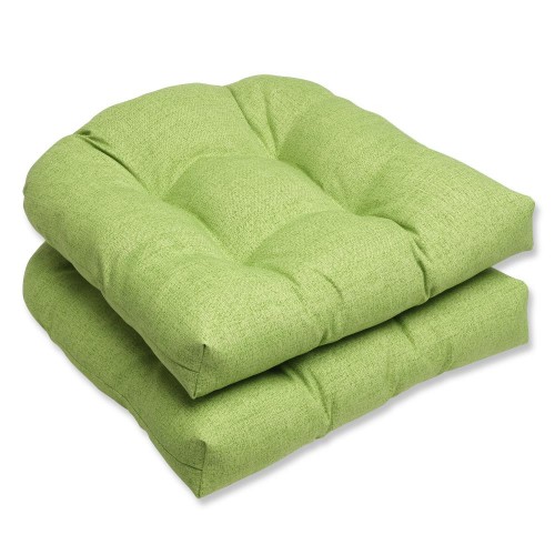 Throw Pillows| Pillow Perfect Baja Linen Lime 2-Piece 19-in x 19-in Green 100% T-spun Polyester Oblong Indoor Decorative Pillow - TM14009