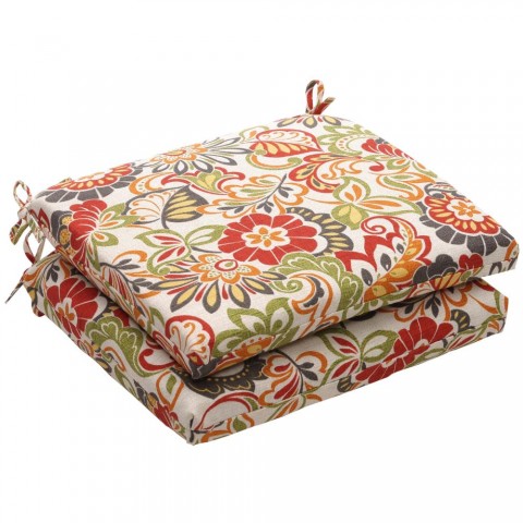 Throw Pillows| Pillow Perfect Zoe Citrus 2-Piece 16-in x 18-1/2-in Floral 100% T-spun Polyester Indoor Decorative Pillow - UZ64925