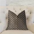 Throw Pillows| Plutus Brands Cercles Dark 16-in x 16-in Dark Brown 61% Cotton, 39% Polyester Indoor Decorative Pillow - BT13246