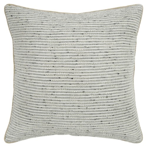 Throw Pillows| Rizzy Home Donny Osmond 20-in x 20-in Light Gray 100% Cotton Burlap Indoor Decorative Pillow - WZ93701