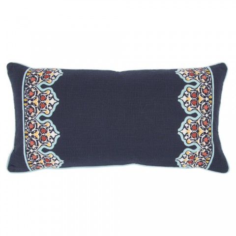 Throw Pillows| Rizzy Home Down filled pillow 14-in x 26-in Blue 100% Cotton Indoor Decorative Pillow - RT23986