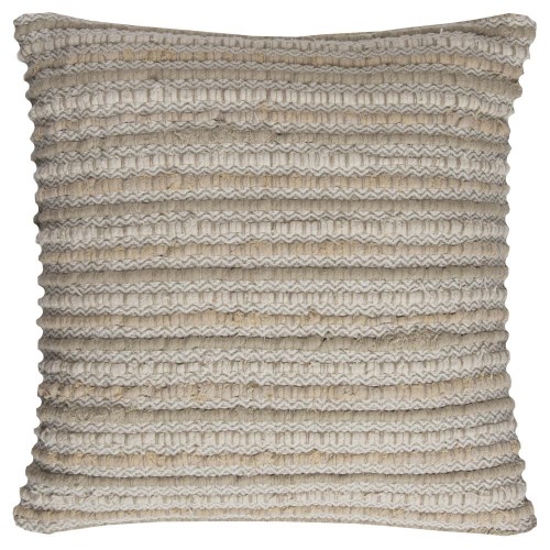 Throw Pillows| Rizzy Home Poly filled pillow 20-in x 20-in Beige/Natural 80% Linen 20% Cotton Indoor Decorative Pillow - YL70659