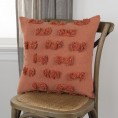 Throw Pillows| Rizzy Home Poly filled pillow 20-in x 20-in Orange 100% Cotton Indoor Decorative Pillow - RQ20418