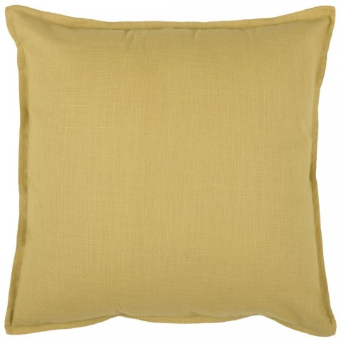Throw Pillows| Rizzy Home Poly filled pillow 20-in x 20-in Yellow 100% Cotton Indoor Decorative Pillow - LH46793