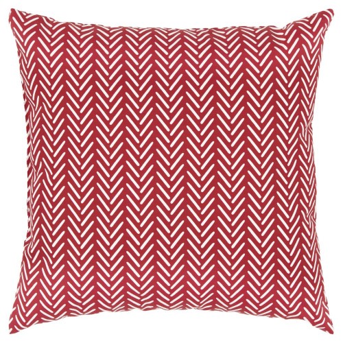 Throw Pillows| Rizzy Home Poly filled pillow 22-in x 22-in Red 100% Polyester Indoor Decorative Pillow - KF28257