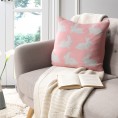 Throw Pillows| Safavieh Bunny Hop Knit 20-in x 20-in Blossom/Vanilla Gray 100% Cotton Indoor Decorative Pillow - NY13434