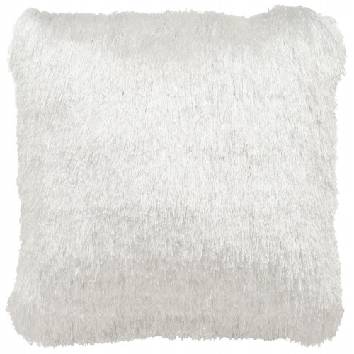 Throw Pillows| Safavieh Indoor/Outdoor Shag 20-in x 20-in Pearl Polypropylene Indoor Decorative Pillow - OU20470