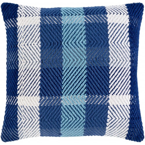 Throw Pillows| Surya Jacobean 18-in x 18-in Blue 100% Cotton Indoor Decorative Pillow - CZ55450