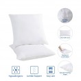 Throw Pillows| Swift Home Cotton Blend Pillow Insert 16-in x 16-in White 6D Polyester Fiber Filling Indoor Decorative Insert - HI03848