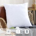 Throw Pillows| Swift Home Cotton Blend Pillow Insert 2-Pack 22-in x 22-in White 6D Polyester Fiber Filling Indoor Decorative Insert - TI27047