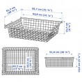 HJÄLPA Wire basket with pull-out rail