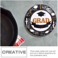 2022 Graduation Party Tableware Set: Happy Graduation Banner Food Paper Plates Water Drinks Cups Napkins Tablecloth Supplies