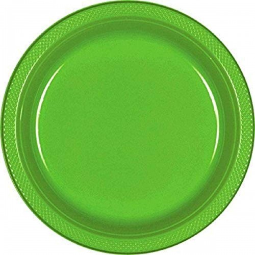 amscan Kiwi Green Plastic Plates 10 Pk. | Party Tableware