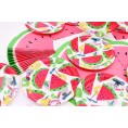 AMZPTBOY Watermelon Party Supplies,Watermelon Cake Plates Napkins and Plastic Table cover,Tablecloth Perfect for Kid's Birthday Party Decorations and Baby Shower Disposable Tableware20 Guest