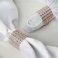 BalsaCircle 20 pcs Champagne Diamond Napkin Rings for Wedding Party Events Restaurant Holiday Tableware Dinner Kitchen Home