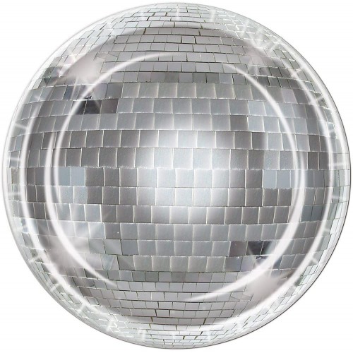 Beistle 9" Disco Ball Party Tableware Plates 12 pack8 Pkg
