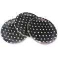 Black Polka Dot Paper Plates 36pcs 9inch Round Party Plates for Dessert Cakes Fruits