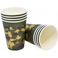 Camo Party Supplies Set 24 9" Plates 24 7" Plates 24 9 Oz Cups 50 Luncheon Napkins Birthday Decorations Hunting Army Camouflage Military Paper Pack Tableware Set Camo party Favors by Gift Boutique