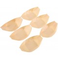Decoration for All Occasions 300 Light Brown 4" Natural Wood Disposable Boats Dessert Plates Party Tableware DFAO-1-Z6471