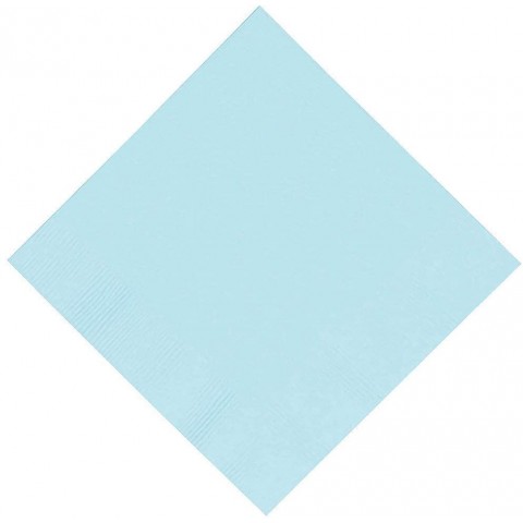 Fun Express Light Blue Beverage Napkins Party Supplies Solid Tableware Solid Napkins 50 Pieces