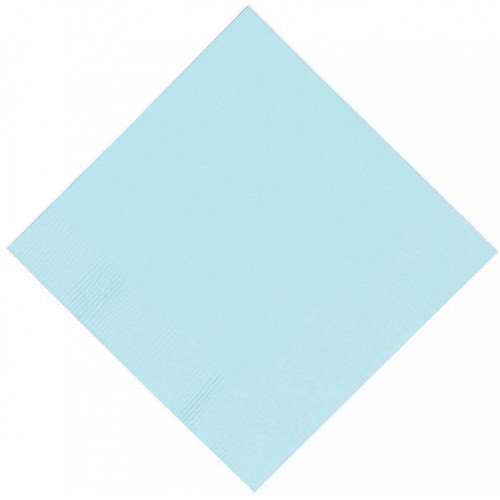 Fun Express Light Blue Beverage Napkins Party Supplies Solid Tableware Solid Napkins 50 Pieces