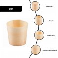 HEMOTON 20pcs 4. 5CM Disposable Wooden Cups Biodegradable Wood Mugs Drinks Cups Dessert Serving Cups Wedding Party Tablewares Set