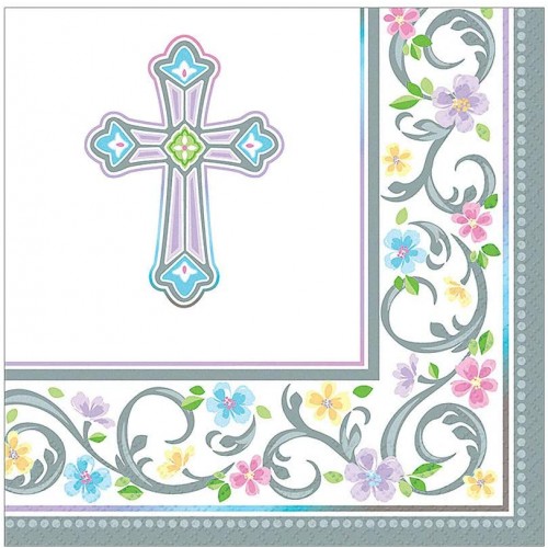 HollyDel Holidays Themes Occasions Holiday Parties Easter Tableware; Blessed Day Religious Lunch Napkins 36ct 3X Pack
