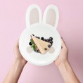 Homoyoyo 8pcs Rabbit Shape Paper Plates Cake Plate Disposable Dessert Plates Cute Easter Party Tableware for Bunny Themed Birthday Wedding Easter Party