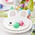 Homoyoyo 8pcs Rabbit Shape Paper Plates Cake Plate Disposable Dessert Plates Cute Easter Party Tableware for Bunny Themed Birthday Wedding Easter Party
