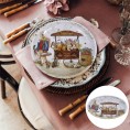 Luxshiny 4pcs Rabbit Easter Party Plate Bunny Rabbit Dessert Plates Cake Stand Food Server Display Tray Party Tableware Crafts for Kitchenware Lovers Wedding