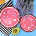 Pandecor Valentine's Day 120 Pcs Party Supplies -Serves 30- Disposable Tableware Set,Include 30 Dinner Plates,30 Dessert Plates,30 Cups and 30 Napkins for Mother's Day