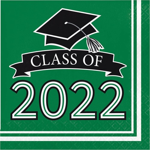 Servietten Klasse 2022 Smaragdgrün 108 Stück