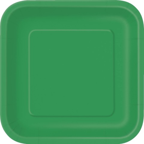 Unique 31860 Unique party tableware 6 7 8-Inch Emerald Green