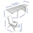 ÄPPLARÖ Table + 6 reclining chairs
