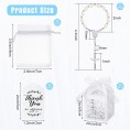 100 Pieces Baptism Favors Set Includes 25 Pieces Mini Rosary Baptism Favors 25 Pieces Baptism Favor Boxes 25 Pieces White Organza Bags with Drawstring 25 Pieces Thank Tags for Baby Shower Silver