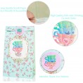 12Pcs Tea Party Favor Gift Bags Decoration Cover with Flowers Treat Paper Bags with Stickers for Tea Themed Birthday Party Baby Shower Favor Supplies
