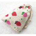 AEAOA 10pcs Cotton Muslin Wedding Party Favor Bags 4x6 inch Wedding Bridal Shower Bachelorette Party Favor Gifts Strawberry