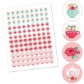 Big Dot of Happiness Floral Let’s Par-Tea Garden Tea Party Round Candy Sticker Favors Labels Fit Chocolate Candy 1 sheet of 108