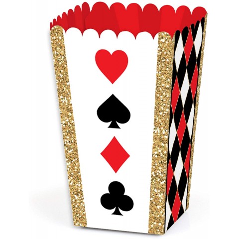 Big Dot of Happiness Las Vegas Casino Party Favor Popcorn Treat Boxes Set of 12