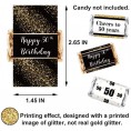 Black and Gold 50th Birthday Party Mini Candy Bar Wrapper Stickers 50th Birthday Party Favors-50th Birthday Stickers- Pack of 54 Stickers