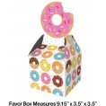 Creative Converting Donut Party Favor Boxes Party Supplies Multicolor ,9.15" x 3.5" x 3.5"
